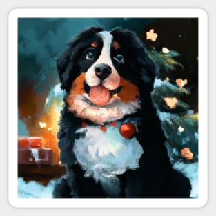 Cute Bernese Mountain Dog Drawing Sticker